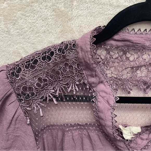 Perch Blu Pepper women’s purple blouse dainty lace size 3X boho coquette - Picture 7 of 9